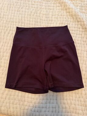 Yogalicious Large Plum Brown Biker Shorts
